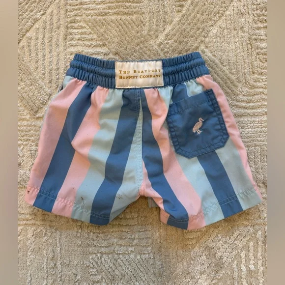 The Beaufort Bonnet Company Swim Trunks 12-18M - Picture 2 of 3